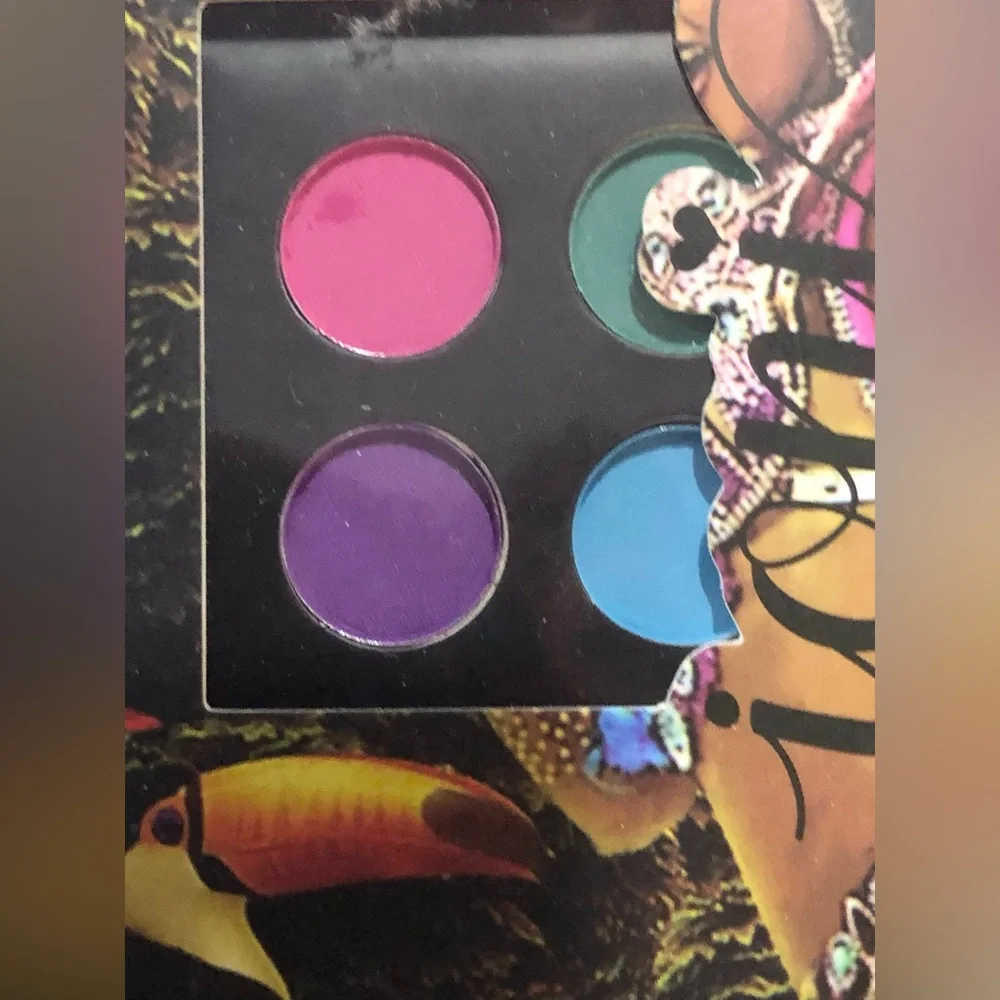 4quad Rainbow vibrant‎ carnival vibrant colors brow powder palette new Free